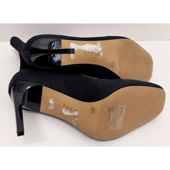 INC International Concepts Sock Booties 9.5 Black Pull On Style Stiletto Heel - Picture 10 of 10